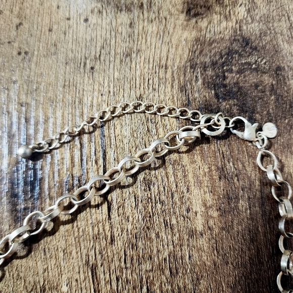 Loft Statement Necklace w/ Extender Costume Jewelry Lucite Faceted Beads Metal - Picture 7 of 7